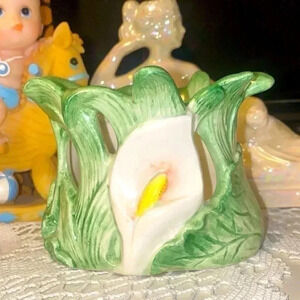 Fitz&Floyd  vintage 1987 Japanese porcelain candle holder